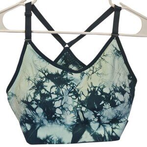 NWT Member's Mark Women's Seamless Adjustable Sport Bra Green Tye Dye Size XL